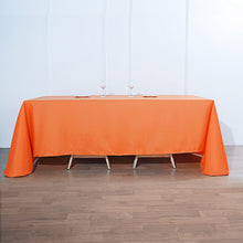 Rectangular Tablecloth 90 Inch x 132 Inch In Orange Polyester