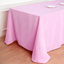 90"x132" PINK Polyester Rectangular Tablecloth