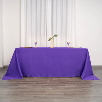 Elevate Your Event Decor with a Purple Seamless Polyester Tablecloth