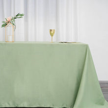 90 Inch x 132 Inch Rectangular Tablecloth In Sage Green Polyester 