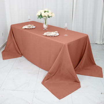 Durable and Versatile Terracotta (Rust) Tablecloth