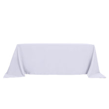 Polyester Rectangular Tablecloth 90 Inch x 132 Inch In White 