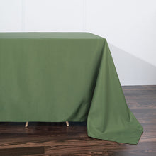 Polyester Olive Green Rectangular Tablecloth 90 Inch x 132 Inch