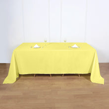 Polyester Rectangular Tablecloth in Yellow 90 Inch x 132 Inch