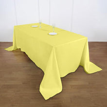 90 Inch x 132 Inch Yellow Polyester Rectangular Shape Tablecloth
