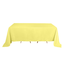 90 Inch x 132 Inch Yellow Rectangular Polyester Tablecloth