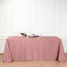 90"x156" Dusty Rose Polyester Rectangular Tablecloth