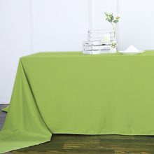 90x156 Inch Polyester Tablecloth Rectangle Apple Green