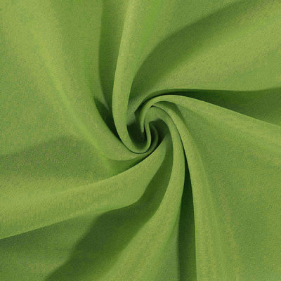 Green fabric texture showcasing smooth, swirling patterns.