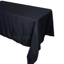 Black Polyester 90 Inch x 156 Inch Rectangular Tablecloth