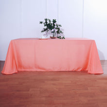 90 Inch x 156 Inch Coral Polyester Tablecloth Rectangular