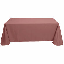 Seamless Rectangular Linen Tablecloth 90X156 Inch Polyester Cinnamon Rose