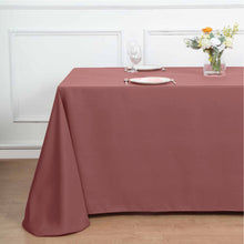 Polyester Cinnamon Rose Seamless Rectangular Linen Tablecloth 90X156 Inch