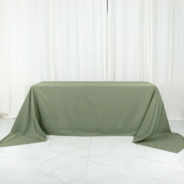 Elevate Your Event with the Dusty Sage Green Seamless Polyester Rectangular Tablecloth 90"x156"