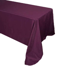 Polyester Tablecloth 90 Inch x 156 Inch Rectangular In Eggplant
