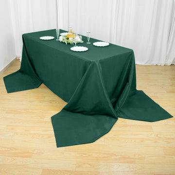 Enhance Your Event with the Hunter Emerald Green Seamless Reusable Tablecloth
