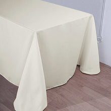 Rectangular Tablecloth 90 Inch x 156 Inch In Ivory Polyester