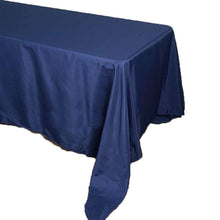 Polyester Tablecloth 90 Inch x 156 Inch Rectangular In Navy Blue