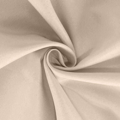 Beige fabric with a smooth, twisted texture.