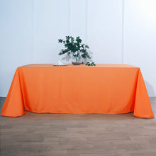 90 Inch x 156 Inch Tablecloth In Orange Polyester Rectangular
