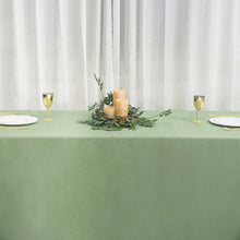 Rectangular Sage Green Polyester Tablecloth 90 Inch x 156 Inch