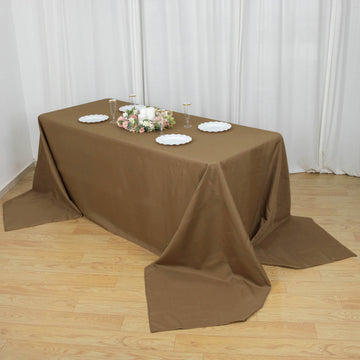 Create a Chic and Stylish Table Setting with Taupe Seamless Polyester