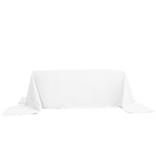 Polyester Rectangular Tablecloth 90 Inch x 156 Inch In White