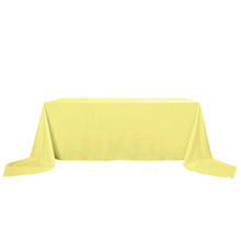 Yellow 90 Inch x 156 Inch Rectangular Polyester Tablecloth