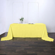 Yellow Rectangular Tablecloth of Polyester 90 Inch x 156 Inch