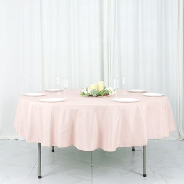 Blush Seamless Polyester Round Tablecloth 90