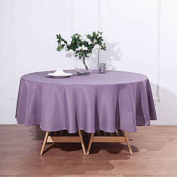 Create Memorable Events with the Violet Amethyst Seamless Polyester Round Tablecloth 90
