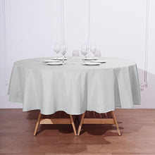 Silver Round Tablecloth 90 Inch In Polyester