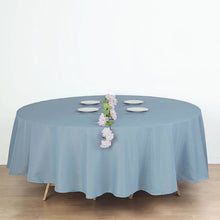 Polyester Round Tablecloth 90 Inch in Dusty Blue Color