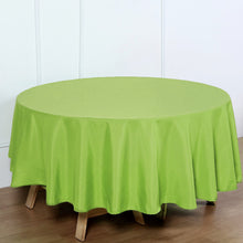 90 Inch Apple Green Polyester Round Shape Tablecloth