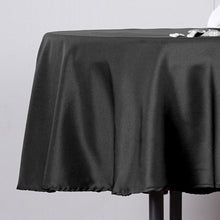 Black Tablecloth Polyester Round 90 Inch