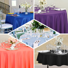 190 GSM Premium Black Polyester Tablecloth Seamless Round 90 Inch