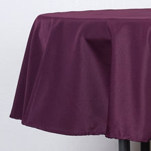 Eggplant Polyester Round Tablecloth 90 Inch