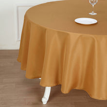 90Inch Gold Polyester Round Tablecloth