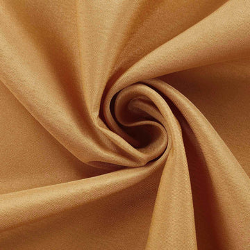 Enhance Your Dining Experience with the Gold Seamless Polyester Round Tablecloth