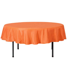 Orange Polyester Round 90 Inch Tablecloth