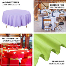 Fuchsia Seamless Polyester Round Tablecloth 90"