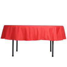 Red Polyester Round 90 Inch Tablecloth