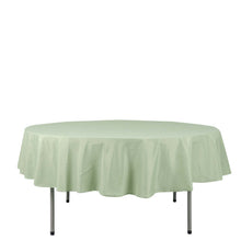 Polyester 90 Inch Round Tablecloth In Sage Green