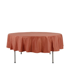 90 Inch Terracotta Round Tablecloth Polyester 
