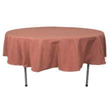90inch Terracotta 200 GSM Seamless Premium Polyester Round Tablecloth