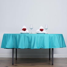 90 Inch Round Tablecloth In Turquoise Polyester