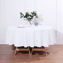 90 Inch Round Tablecloth In White Polyester