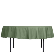 Olive Green 90 Inch Round Polyester Tablecloth