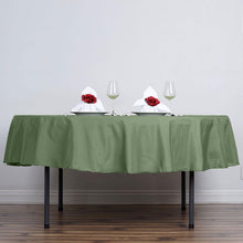 90 Inch Round Tablecloth In Olive Green Polyester