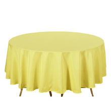 90 Inch Yellow Polyester Round Tablecloth 